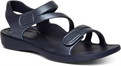 Aetrex Women's Jillian Sport Sandal In Navy In Blue