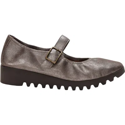 Aetrex Women's Joanne Brushed Sandals In Silver Leather In Multi