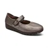 Aetrex Women's Joanne Mary Jane Flats In Brushed Silver In Multi