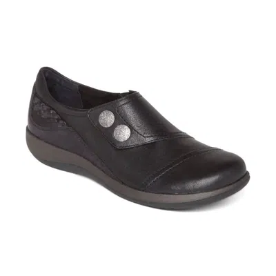 Aetrex Women's Karina Monk Strap Loafer In Black