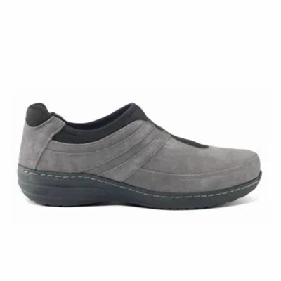 Aetrex Women Kimber Slip On Shoes In Charcoal In Gray