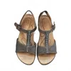 Aetrex Women's Leanna Sandal In Stone In Green