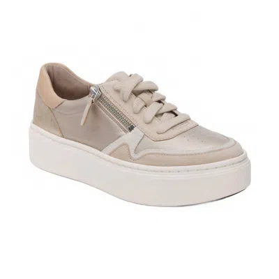 Aetrex Women's Leigh Suede Side Zip Platform Sneakers In Tan In Multi