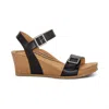 Aetrex Lexa Womens Leather Slingback Ankle Strap In Black