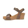 Aetrex Lexa Wedge Sandal In Gold