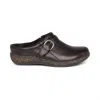 Aetrex Libby Comfort Womens Clogs - Medium Width In Brown In Black