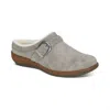 Aetrex Women's Libby Fleece Clog In Grey In Grey