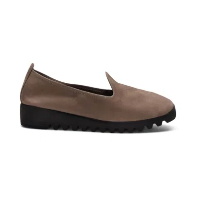 Aetrex Women's Liz Arch Support Slip-on Loafer In Dark Taupe In Beige