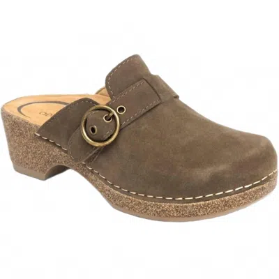 Aetrex Women's Madison Clog In Olive In Green