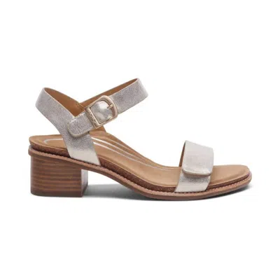 Aetrex Women's Mae A Sandal In Champagne In Silver