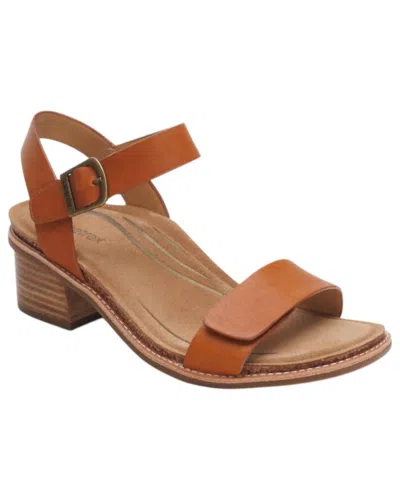 Aetrex Women's Mae Heels In Cognac In Green