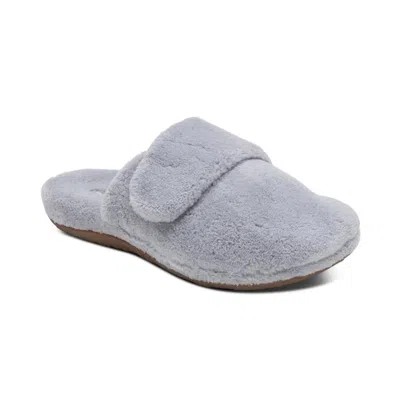Aetrex Women's Mandy Closed Toe Slipper In Grey In Gray