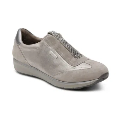 Aetrex Women's Megan Arch Support Sneaker In Pewter In Gray