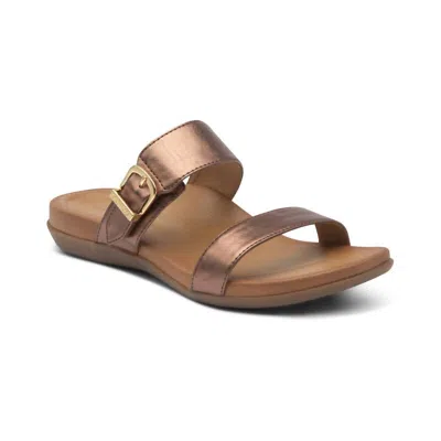 Aetrex Women's Mimi Sandal In Bronze In Gold