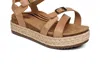 Aetrex Women Paula Platform Sandal In Walnut In Black