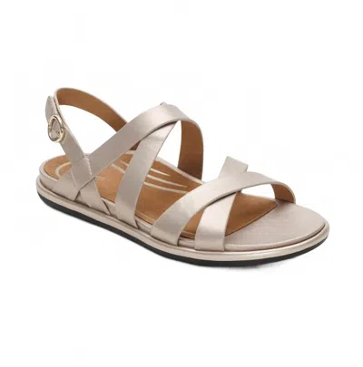 Aetrex Women's Piper Sandal In Champagne In Gold