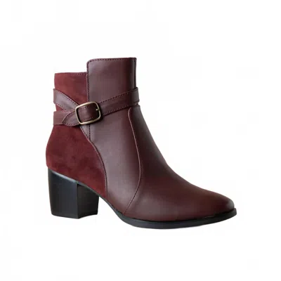 Aetrex Women's Rebecca Heel Boots In Burgundy Leather