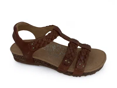 Aetrex Women's Reese Sandals In Brown/cognac In Multi