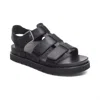 Aetrex Women's Romy Hook And Loop Sandal In Black In Black