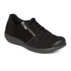Aetrex Roxy Arch Support Casual Sneaker - Wide In Black In Black
