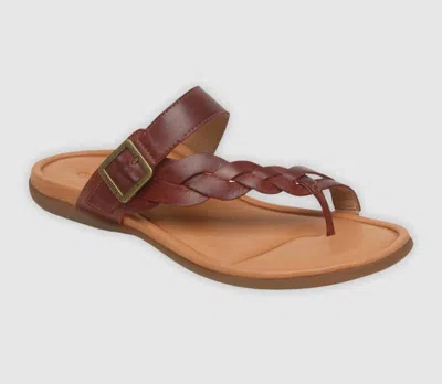 Aetrex Women Selena Adjustable Thong Sandal In Red