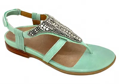 Aetrex Women Sheila Sling-back Thong Sandal In Mint In Green