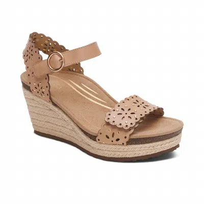 Aetrex Women Sydney Cutout Wedge Sandal