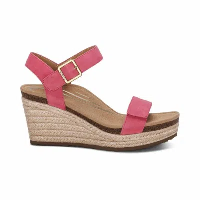 Aetrex Women's Sydney Espadrille Wedge In Azalea In Multi