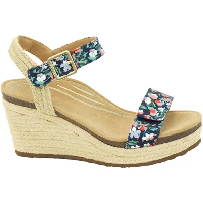 AETREX WOMEN'S SYDNEY SUEDE WEDGE SANDALS IN FLORAL