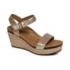 Aetrex Sydney Wedge Espadrille Sandal In White