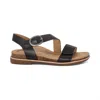 Aetrex Women's Tamara Adjustable Low Heel Sandal In Black In Black