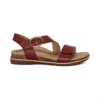 Aetrex Women's Tamara Adjustable Low Heel Sandal In Walnut In Multi