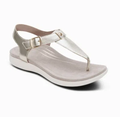 Aetrex Women's Tracey Sandal In Champagne In White