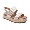 Aetrex Women's Vania Arch Support Platform Sandal In Champagne