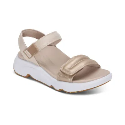 Aetrex Women's Whit Strappy Sport Sandal In Champagne In Gold