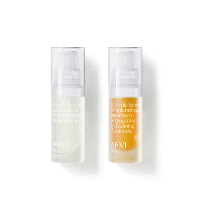 Aevi Wellness White / Yellow / Orange Super Hydrating & Nourishing Skincare Duo: Hyaluronic Face Serum + Nordic Be In White/yellow/orange