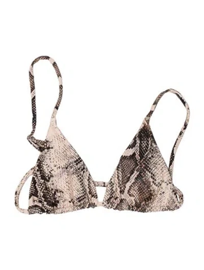Pre-owned Aexae Animal Print Top In Neutral