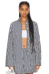 Aexae Button Up Shirt In Stripe