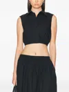 Aexae Button-up Sleeveless Blouse In Black