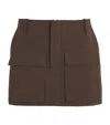 Aexae Cargo Pocket Mini Skirt In Brown