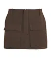 Aexae Cargo Mini Skirt In Brown