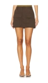 Aexae Cargo Pocket Mini Skirt In Brown