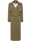 Aexae Cargo Trench Coat In Green