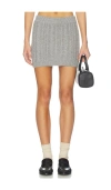 Aexae Cashmere Cable Mini Skirt In Gray