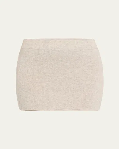 Aexae Cashmere Mini Skirt In Grey