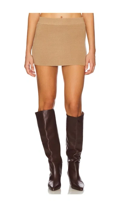 Aexae Cashmere Mini Skirt In Tan