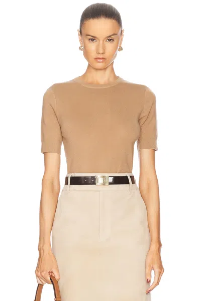 Aexae Cashmere T-shirt In Tan