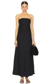 Aexae Bandeau Column Day Dress In 黑色