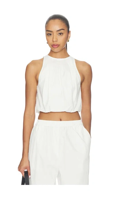 Aexae Cotton Halter Top In White
