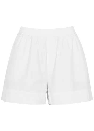 Aexae Cotton-poplin Shorts In White